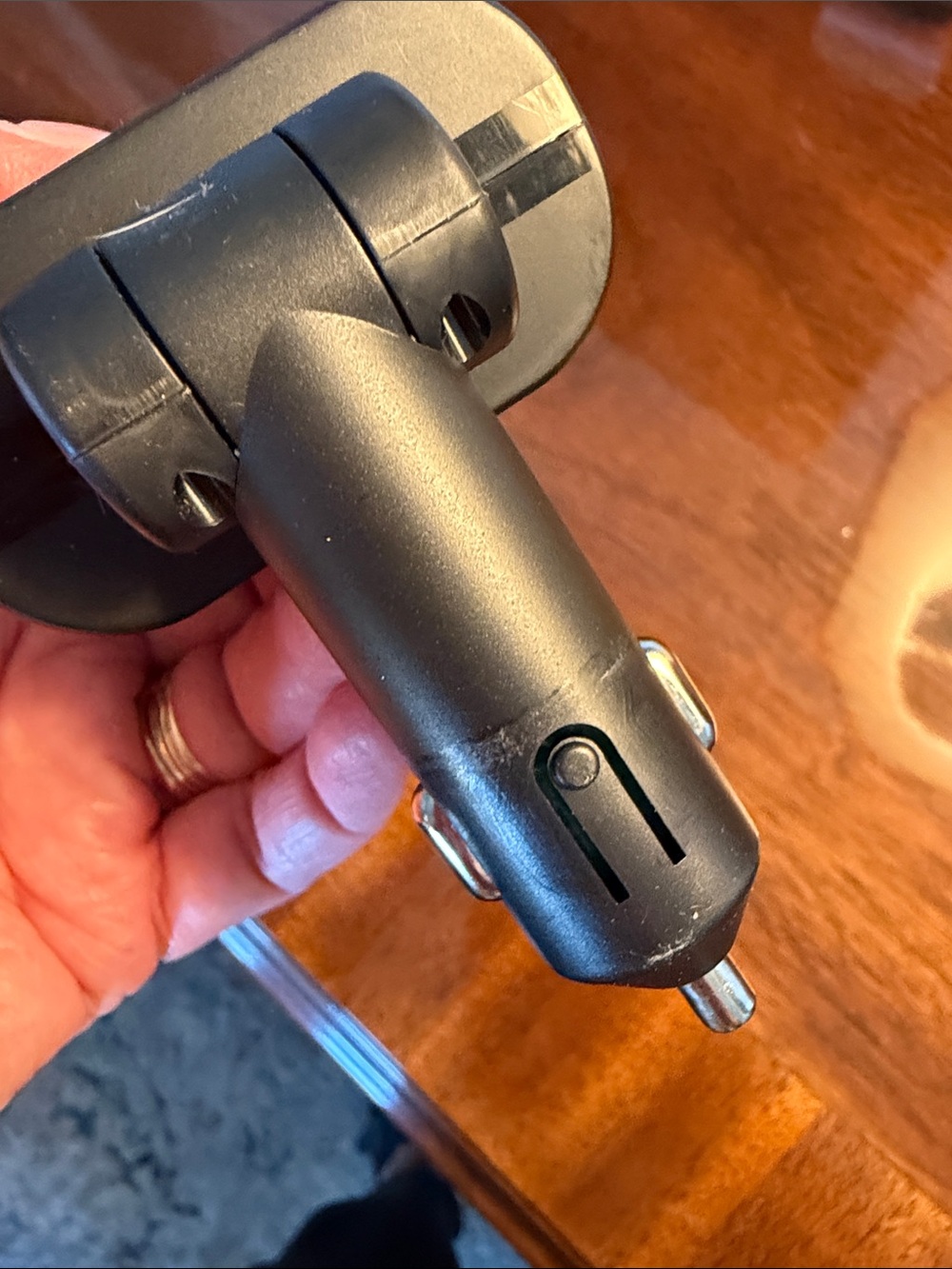 Black Multi-Port Car Charger with USB and Type-C Ports - Picture 2 of 4